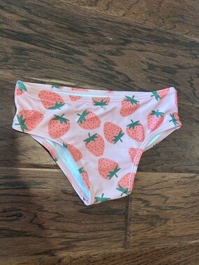 Poppy Kids Strawberry Print Swim Bottoms - Pink